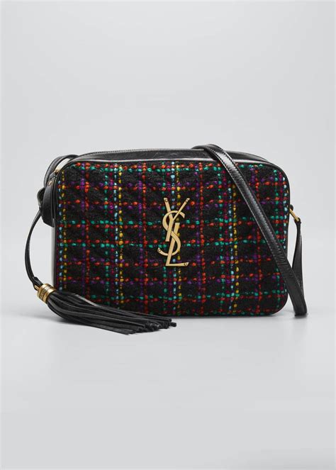 Saint Laurent Lou Medium Tweed YSL Camera Bag 